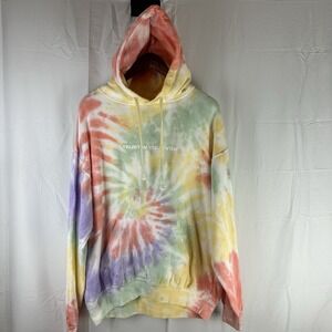 WRLDINVSN Sweatshirt Mens Large Tie Dye Trust in Your VSN Graphic Print Hooded